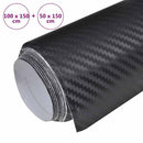 vidaXL 2 darab 3D-s fekete autófólia 100 x 150 cm + 50 x 150 cm