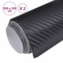 vidaXL 2 darab 3D-s fekete autófólia 100 x 150 cm