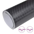 vidaXL 2 darab 4D-s fekete autófólia 100 x 150 cm + 50 x 150 cm