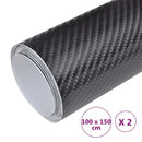 vidaXL 2 darab 4D-s fekete autófólia 100 x 150 cm