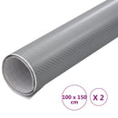 vidaXL 2 darab 4D-s ezüstszínű autófólia 100 x 150 cm