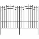 vidaXL fekete acél kerti kerítés Woerden lándzsás tetejű 240 x 150 cm