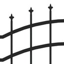 vidaXL fekete acél kerti kerítés Woerden lándzsás tetejű 240 x 150 cm