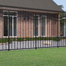 vidaXL fekete acél kerti kerítés Woerden lándzsás tetejű 240 x 150 cm
