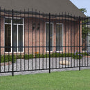 vidaXL fekete acél kerti kerítés Woerden lándzsás tetejű 240 x 175 cm