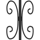 vidaXL fekete porszórt acél kerti kerítés lándzsa hegyekkel 115 cm