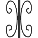 vidaXL fekete acél KAMPEN kerti kerítés lándzsás tetejű 240 x 125 cm