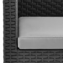 vidaXL 2 db antracit PP rattan kerti szék párnával