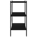 vidaXL fekete 3 szintes polcrendszer 80x40x92 cm