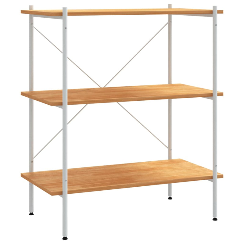 vidaXL fehér és tölgy 3 szintes polcrendszer 80x40x92 cm