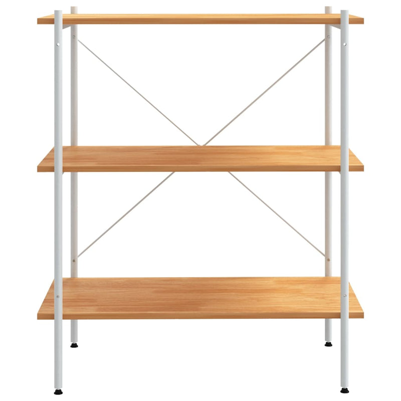 vidaXL fehér és tölgy 3 szintes polcrendszer 80x40x92 cm
