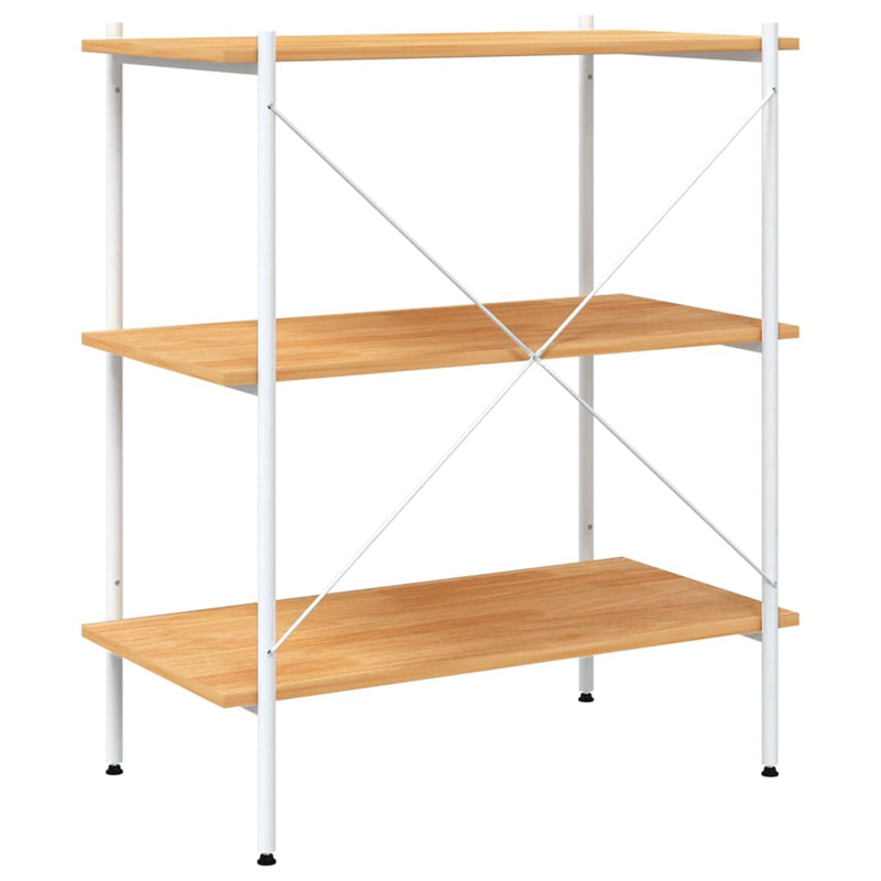 vidaXL fehér és tölgy 3 szintes polcrendszer 80x40x92 cm