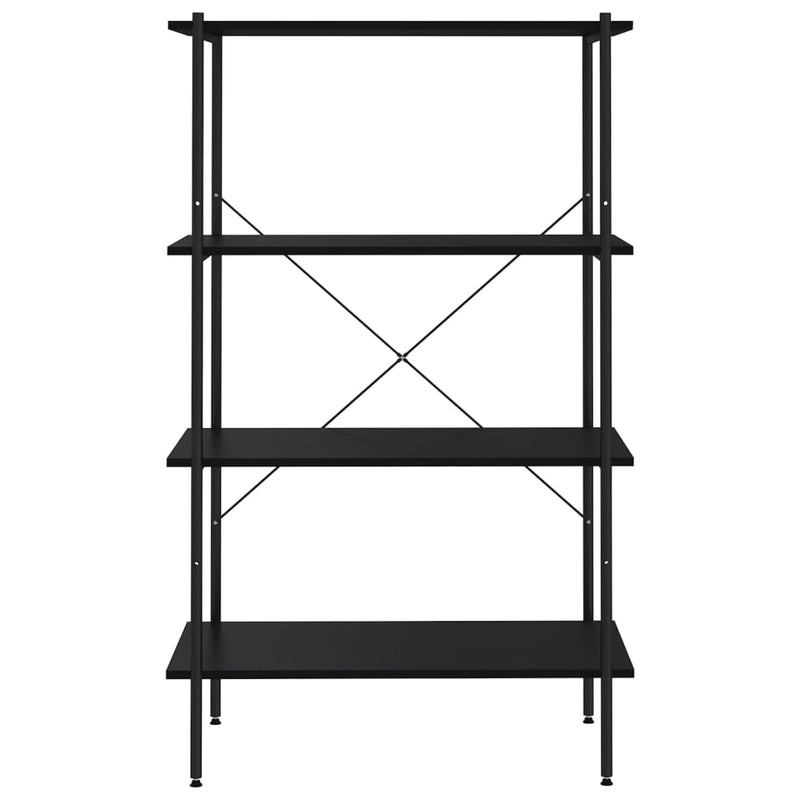 vidaXL fekete 4 szintes polcrendszer 80 x 40 x 130 cm