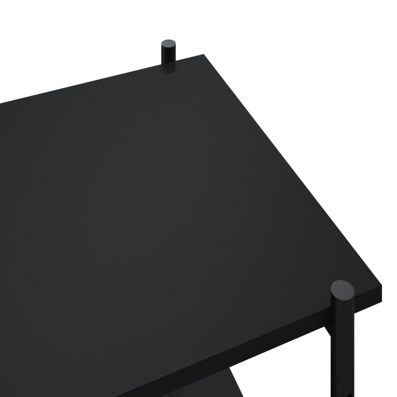 vidaXL fekete 4 szintes polcrendszer 80 x 40 x 130 cm