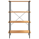 vidaXL fekete és tölgy 4 szintes polcrendszer 80 x 40 x 130 cm