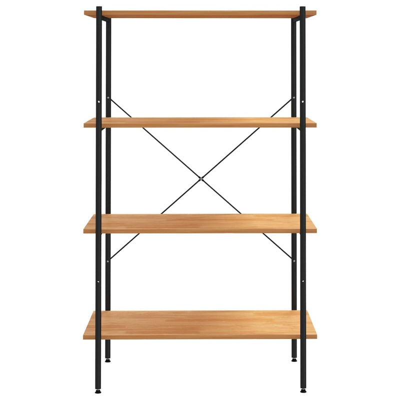 vidaXL fekete és tölgy 4 szintes polcrendszer 80 x 40 x 130 cm