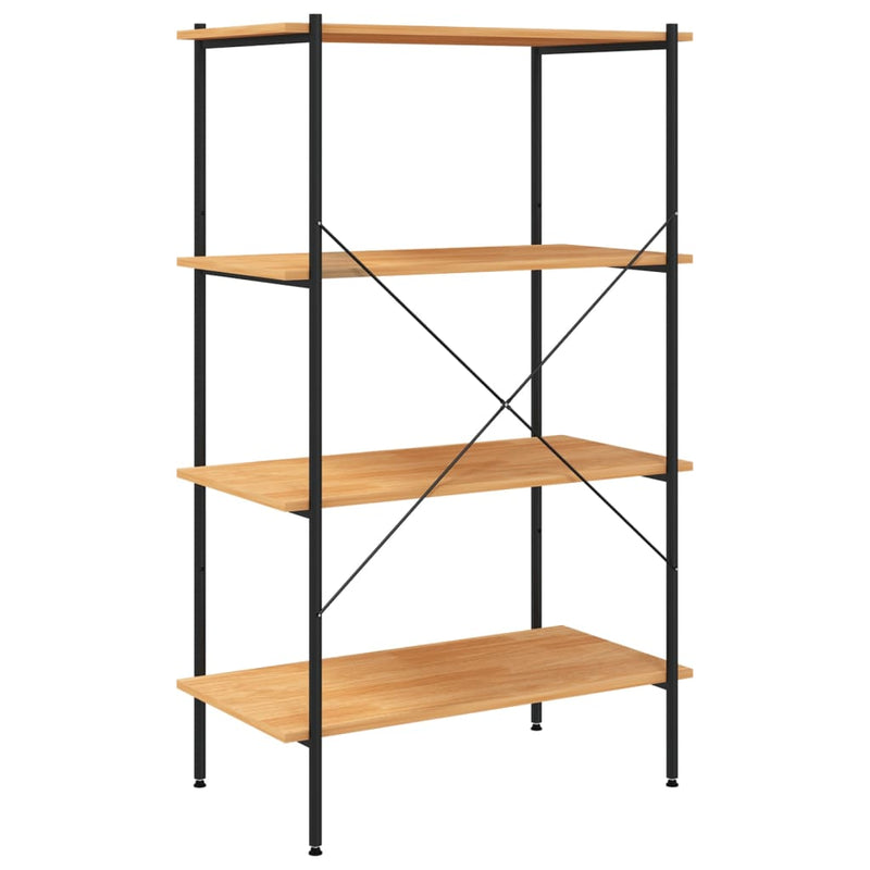 vidaXL fekete és tölgy 4 szintes polcrendszer 80 x 40 x 130 cm