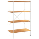 vidaXL fehér és tölgyfa 4 szintes polcrendszer 80x40x130 cm