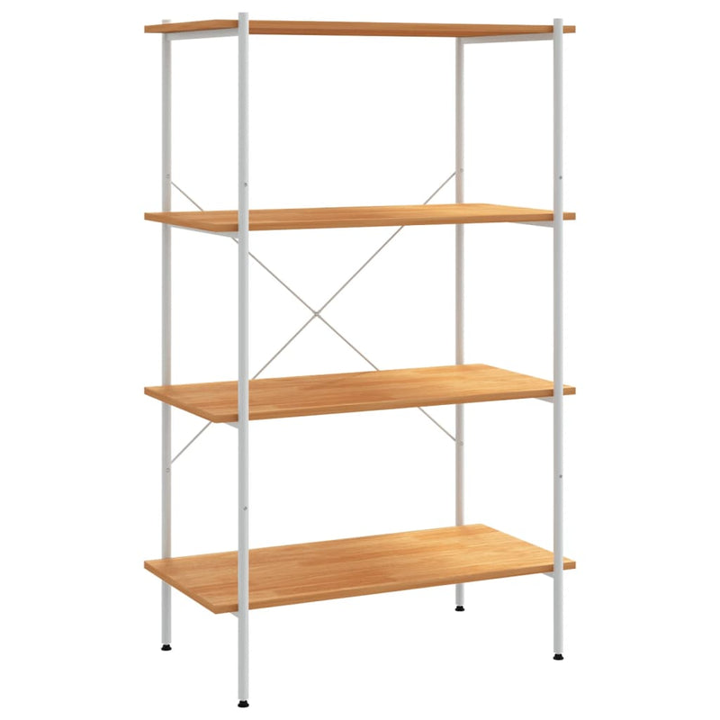 vidaXL fehér és tölgyfa 4 szintes polcrendszer 80x40x130 cm