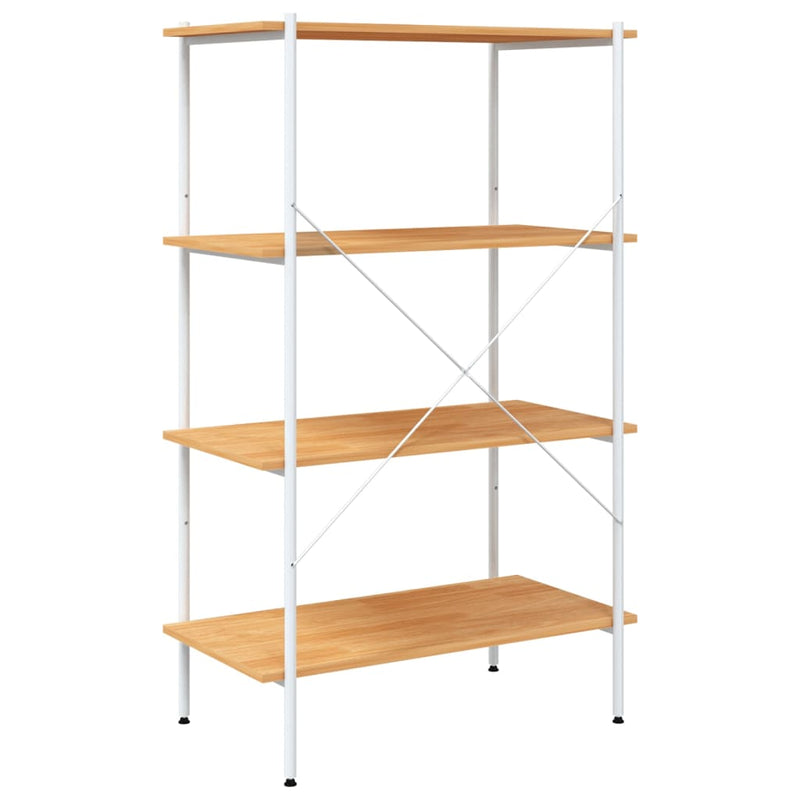 vidaXL fehér és tölgyfa 4 szintes polcrendszer 80x40x130 cm