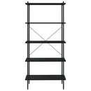 vidaXL fekete 5 szintes polcrendszer 80x40x163 cm