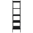 vidaXL fekete 5 szintes polcrendszer 80x40x163 cm