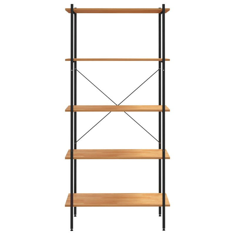vidaXL 5 szintes polcrendszer fekete és tölgy 80x40x163 cm