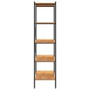 vidaXL 5 szintes polcrendszer fekete és tölgy 80x40x163 cm