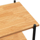 vidaXL 5 szintes polcrendszer fekete és tölgy 80x40x163 cm