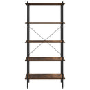 vidaXL fekete és sötét faszínű 4 szintes polcrendszer 80 x 40 x 163 cm