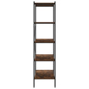 vidaXL fekete és sötét faszínű 4 szintes polcrendszer 80 x 40 x 163 cm
