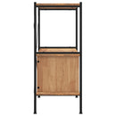 vidaXL 3 szintes acél és szerelt fa polc szekrénnyel 80 x 40 x 92 cm