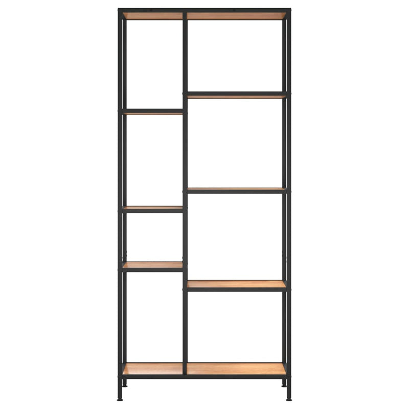 vidaXL acél és szerelt fa könyvespolc 80x30x180 cm