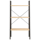 vidaXL 3 szintes világosbarna és fekete állópolc 56 x 35 x 108 cm