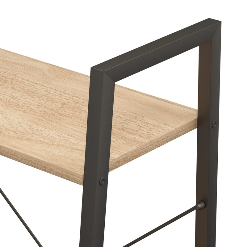 vidaXL 3 szintes világosbarna és fekete állópolc 56 x 35 x 108 cm