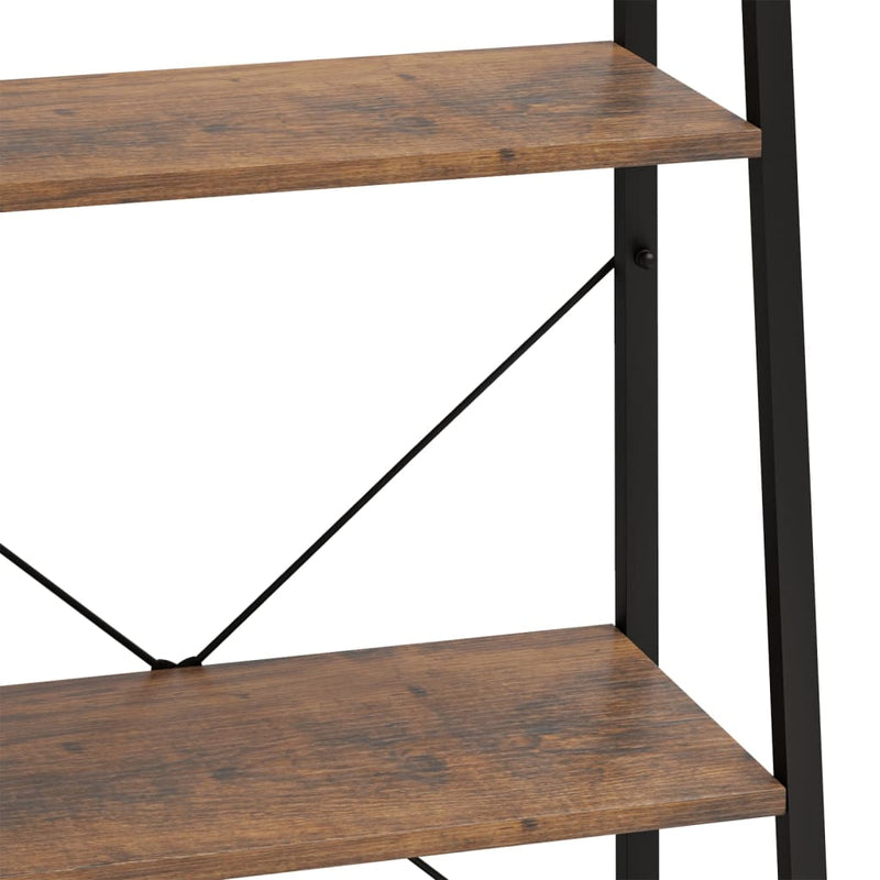 vidaXL 3 szintes sötétbarna és fekete állópolc 56 x 35 x 108 cm