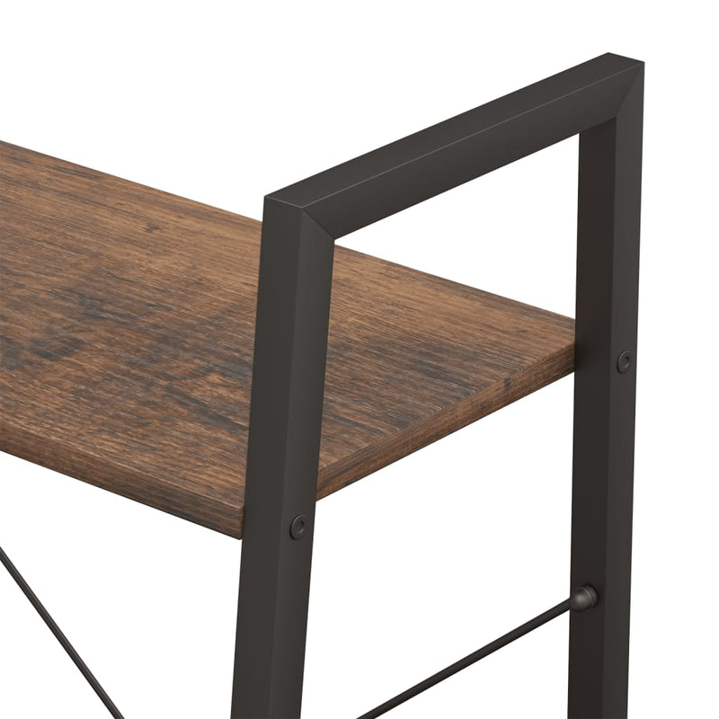 vidaXL 3 szintes sötétbarna és fekete állópolc 56 x 35 x 108 cm