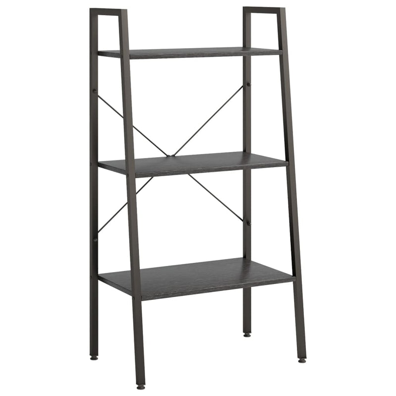 vidaXL 3 szintes fekete állópolc 56 x 35 x 108 cm
