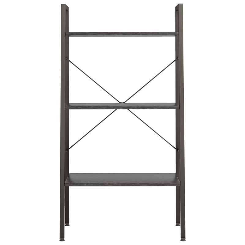 vidaXL 3 szintes fekete állópolc 56 x 35 x 108 cm