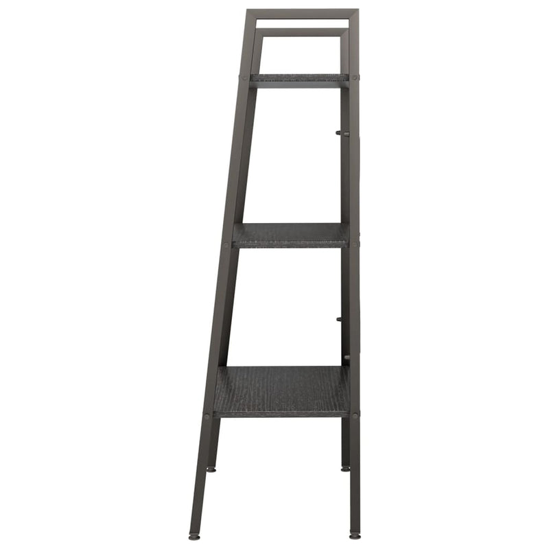 vidaXL 3 szintes fekete állópolc 56 x 35 x 108 cm