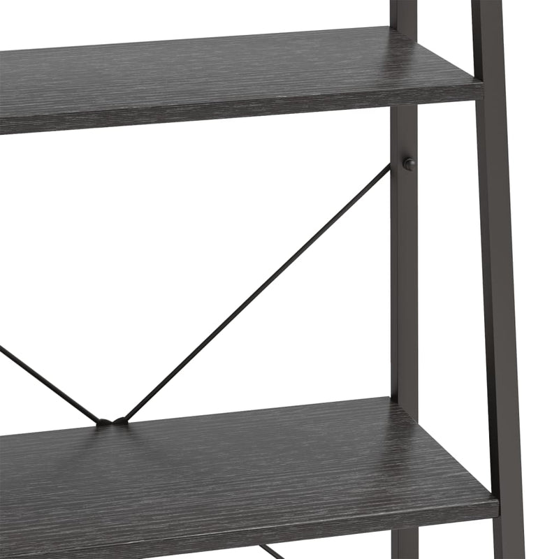 vidaXL 3 szintes fekete állópolc 56 x 35 x 108 cm