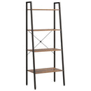 vidaXL 4 szintes sötétbarna és fekete állópolc 56 x 35 x 140 cm