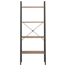 vidaXL 4 szintes sötétbarna és fekete állópolc 56 x 35 x 140 cm