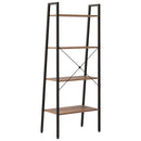 vidaXL 4 szintes sötétbarna és fekete állópolc 56 x 35 x 140 cm