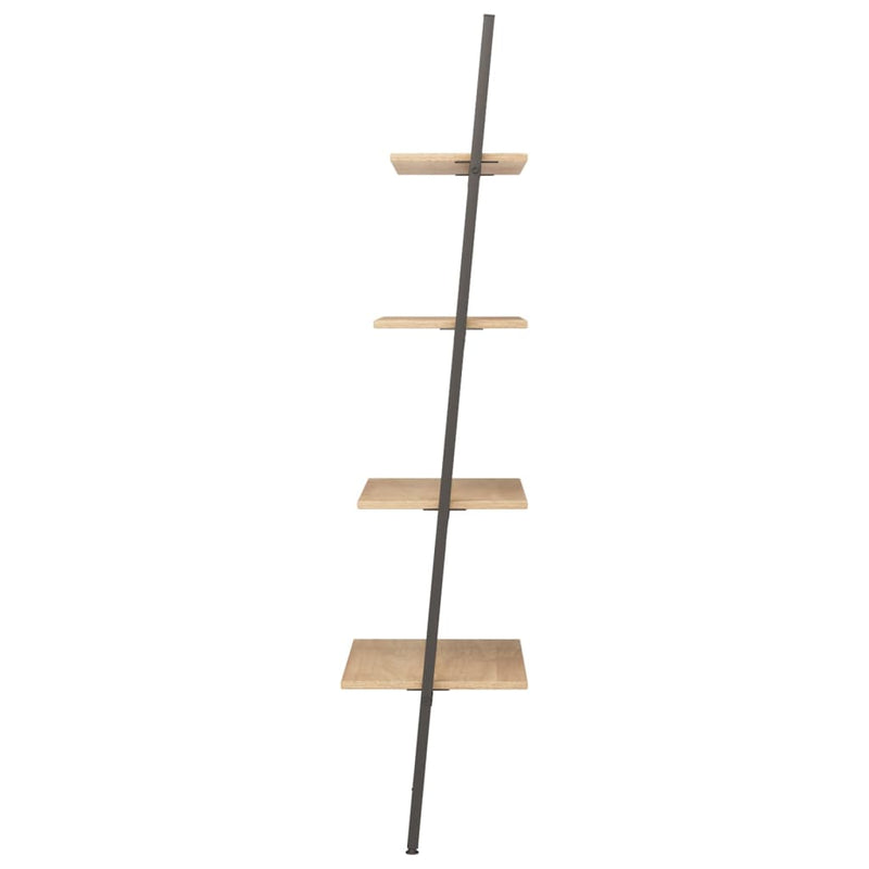 vidaXL 4 szintes világosbarna és fekete létrapolc 64 x 34 x 150,5 cm
