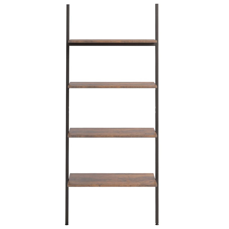 vidaXL 4 szintes sötétbarna és fekete létrapolc 64 x 34 x 150,5 cm