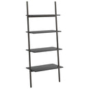 vidaXL 4 szintes fekete létrapolc 64 x 34 x 150,5 cm