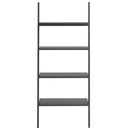 vidaXL 4 szintes fekete létrapolc 64 x 34 x 150,5 cm
