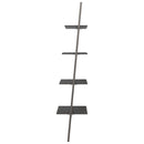 vidaXL 4 szintes fekete létrapolc 64 x 34 x 150,5 cm
