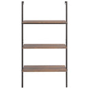 vidaXL 3 szintes sötétbarna és fekete létrapolc 64 x 35 x 120,5 cm